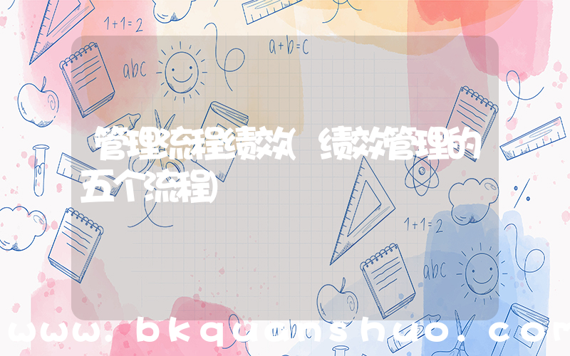 管理流程绩效(绩效管理的五个流程)