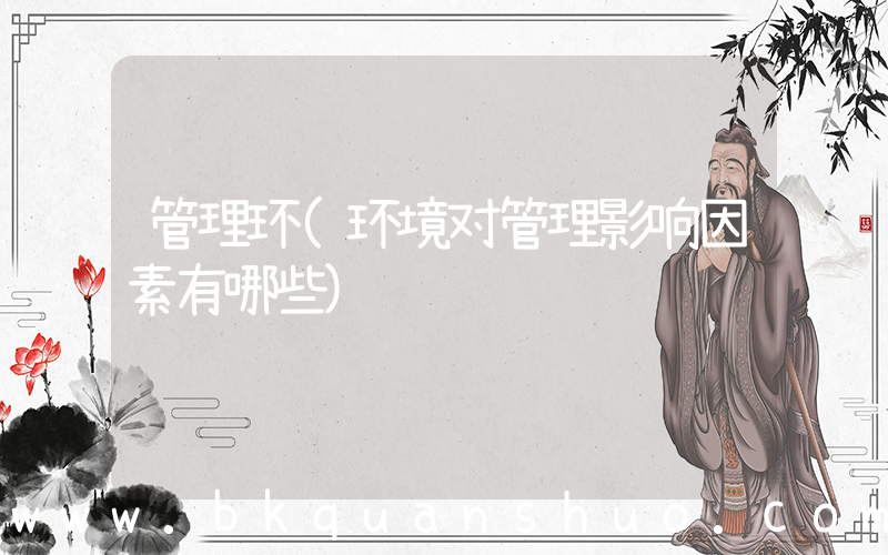 管理环(环境对管理影响因素有哪些)