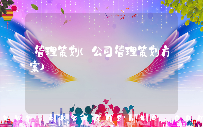 管理策划(公司管理策划方案)