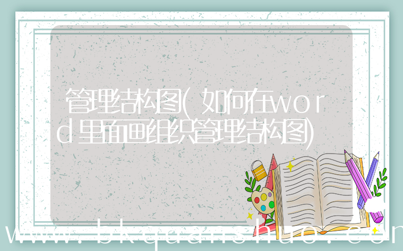 管理结构图(如何在word里面画组织管理结构图)