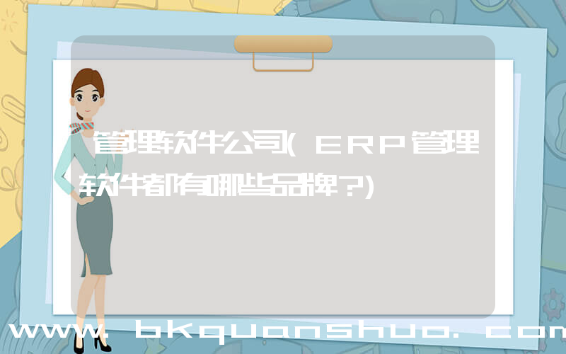 管理软件公司(ERP管理软件都有哪些品牌？)