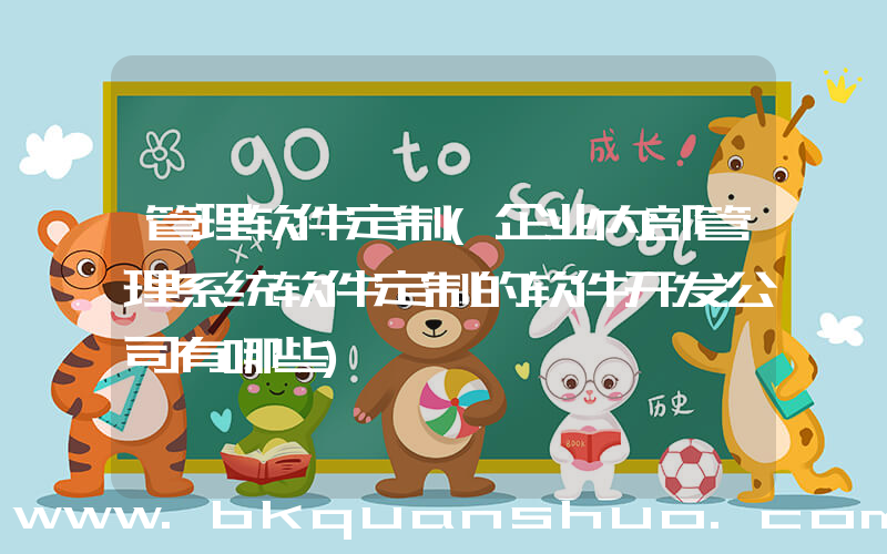 管理软件定制(企业内部管理系统软件定制的软件开发公司有哪些)