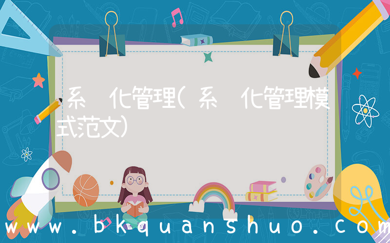 系统化管理(系统化管理模式范文)