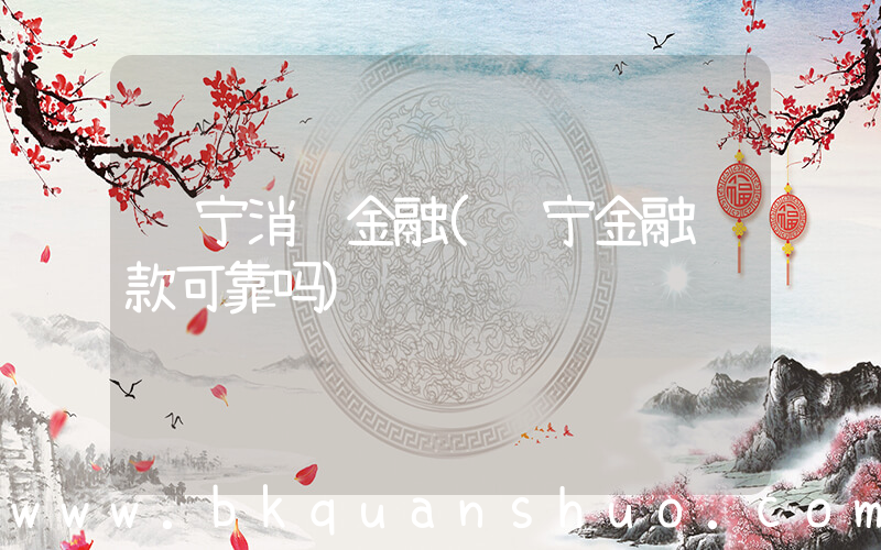 苏宁消费金融(苏宁金融贷款可靠吗)