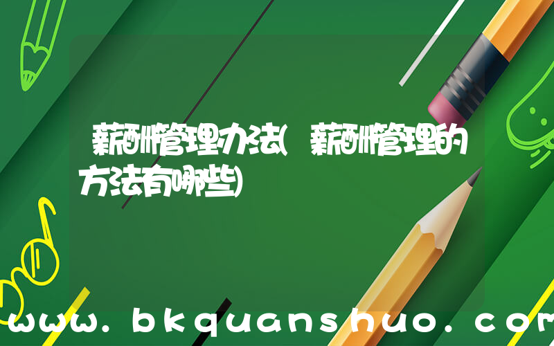 薪酬管理办法(薪酬管理的方法有哪些)