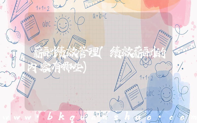 薪酬绩效管理(绩效薪酬的内容有哪些)