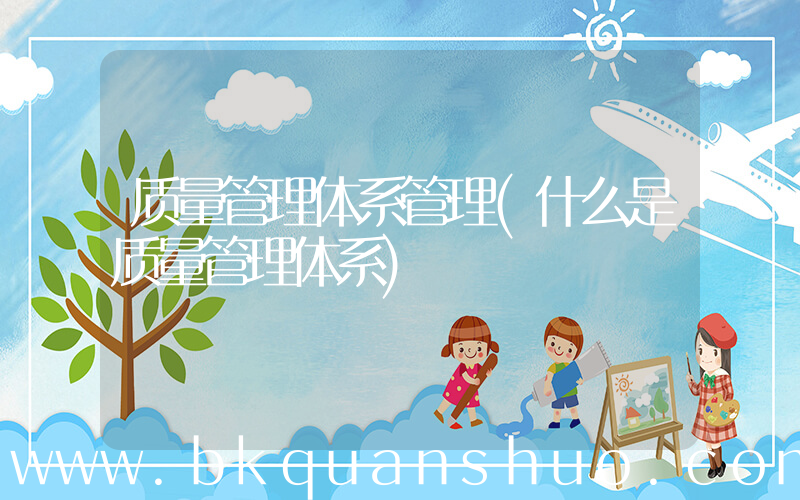 质量管理体系管理(什么是质量管理体系)
