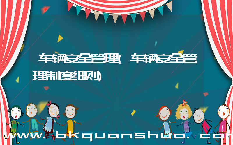 车辆安全管理(车辆安全管理制度细则)