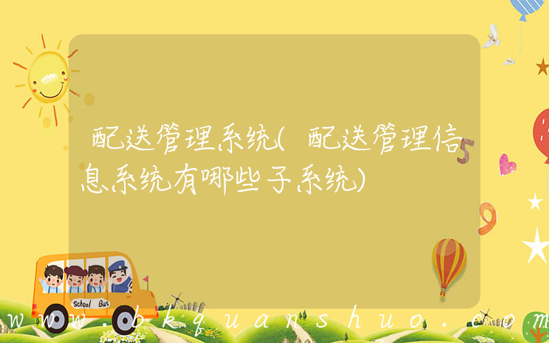 配送管理系统(配送管理信息系统有哪些子系统)