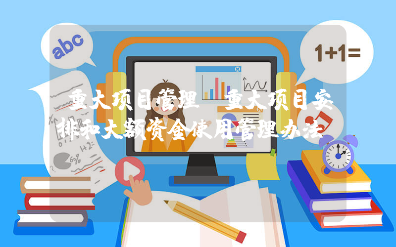 重大项目管理(重大项目安排和大额资金使用管理办法)