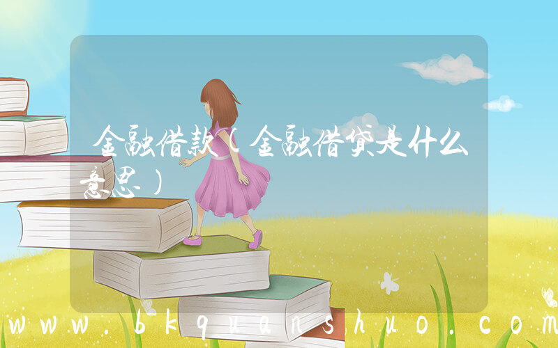 金融借款(金融借贷是什么意思)