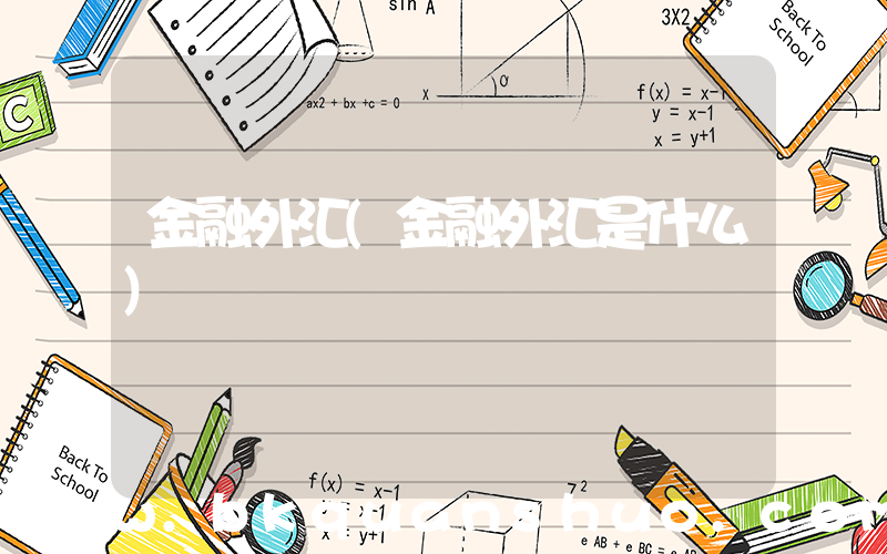 金融外汇(金融外汇是什么)