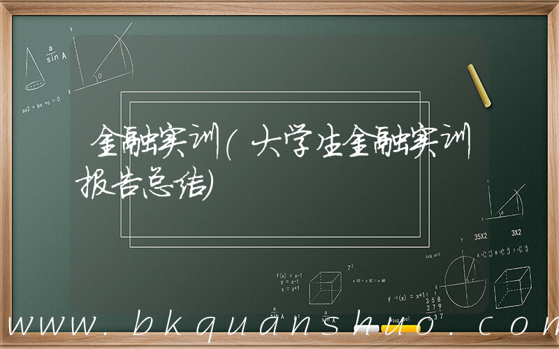 金融实训(大学生金融实训报告总结)