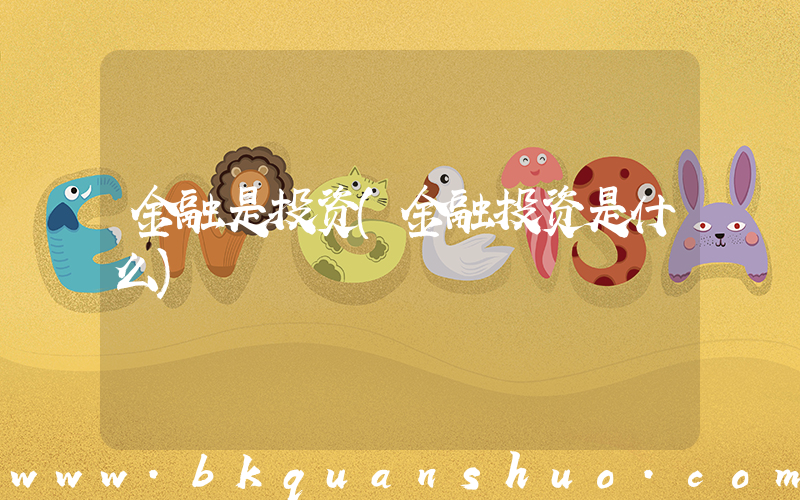 金融是投资(金融投资是什么)