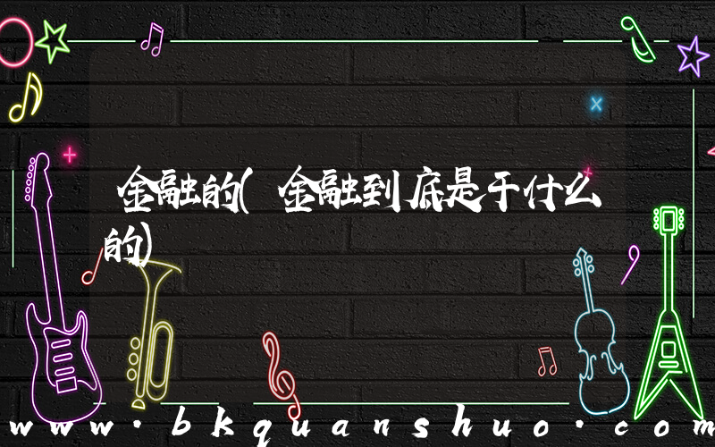 金融的(金融到底是干什么的)