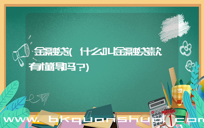 金融贷(什么叫金融贷款，有懂得吗？)