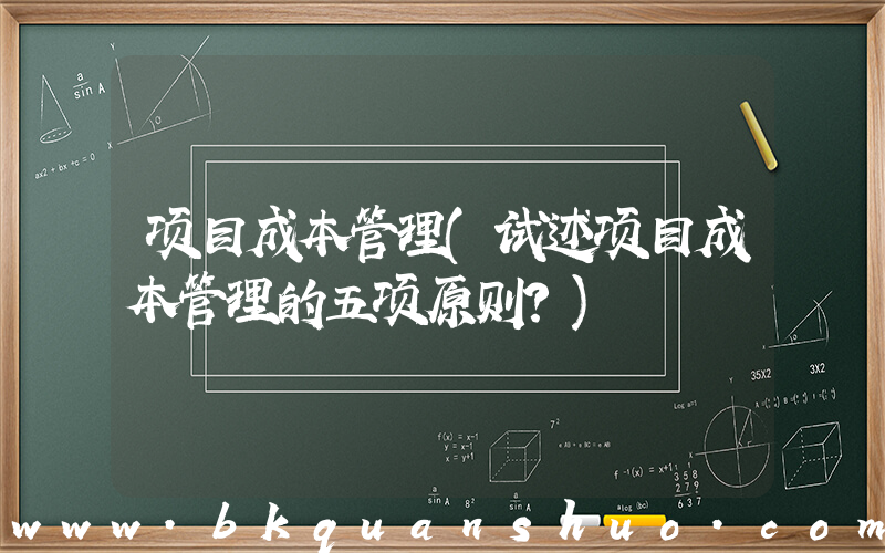 项目成本管理(试述项目成本管理的五项原则？)