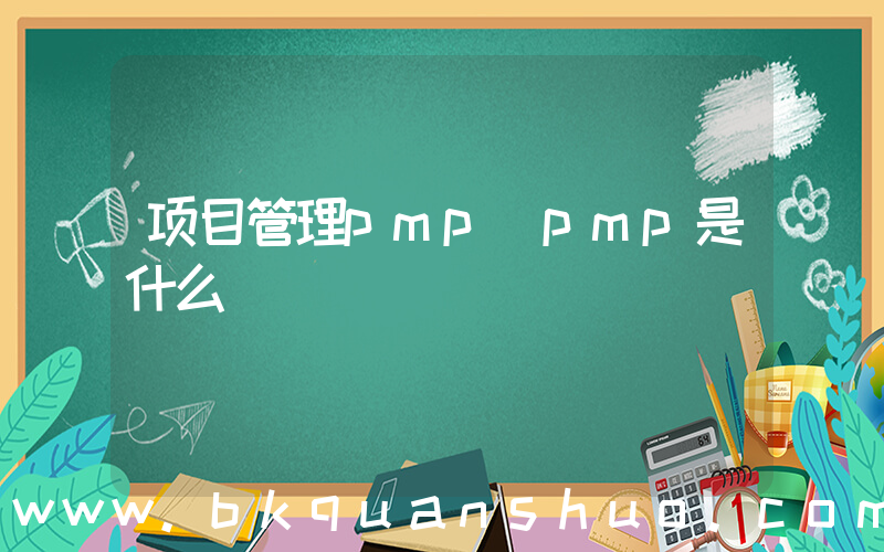 项目管理pmp(pmp是什么)