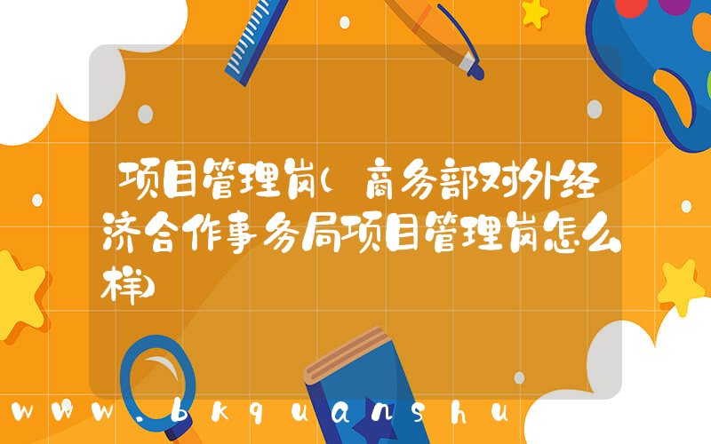 项目管理岗(商务部对外经济合作事务局项目管理岗怎么样)