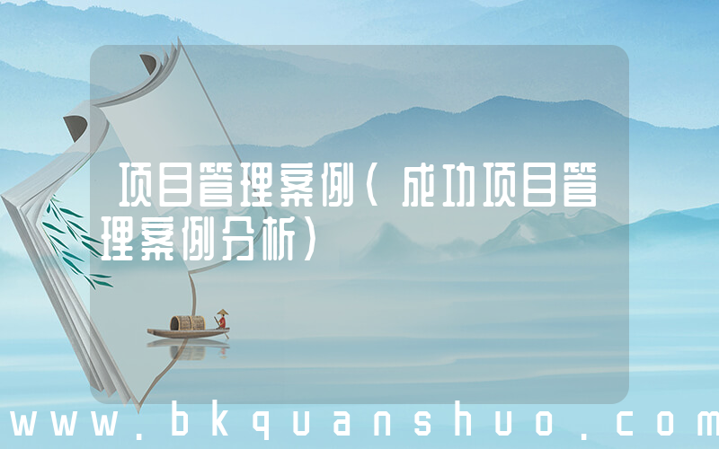 项目管理案例(成功项目管理案例分析)