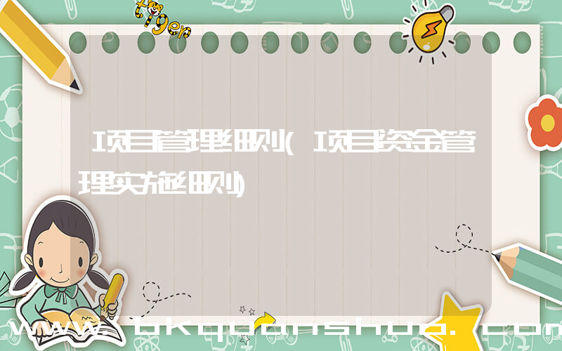 项目管理细则(项目资金管理实施细则)