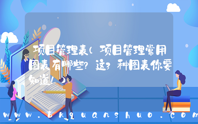 项目管理表(项目管理常用图表有哪些？这3种图表你要知道！)