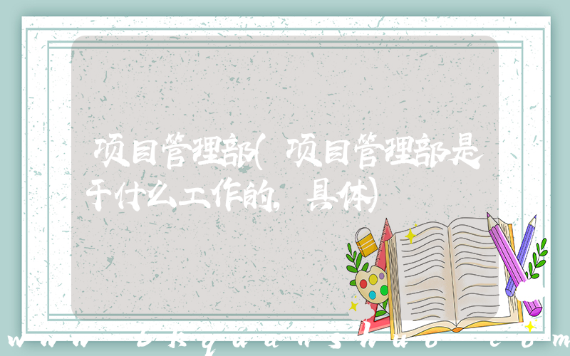 项目管理部(项目管理部是干什么工作的，具体)