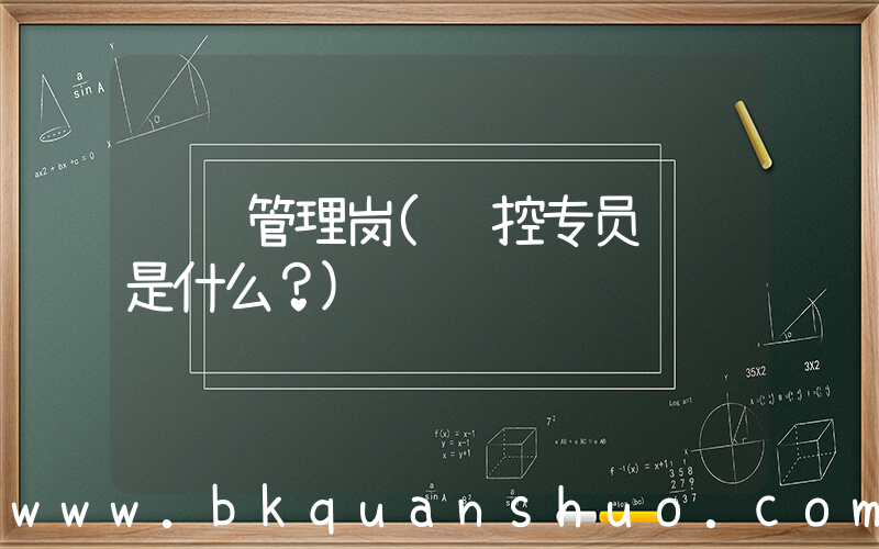 风险管理岗(风控专员职责是什么？)