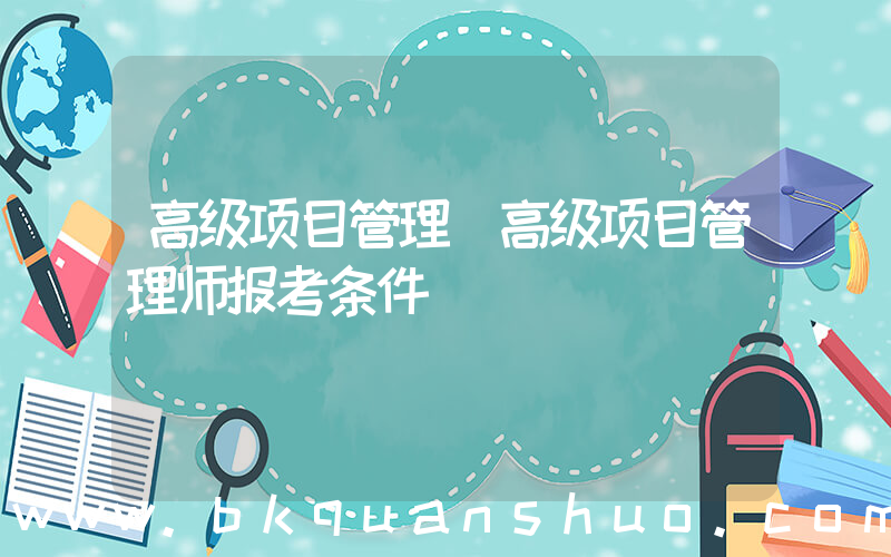 高级项目管理(高级项目管理师报考条件)